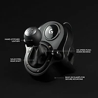 Volant de course et pédales G923 de Logitech avec levier de vitesses Driving Force pour PS5/PS4/PC - Noir