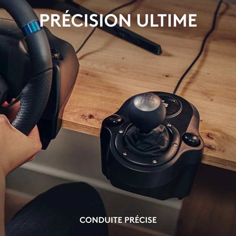 Volant de course et pédales G923 de Logitech avec levier de vitesses Driving Force pour PS5/PS4/PC - Noir
