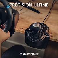 Volant de course et pédales G923 de Logitech avec levier de vitesses Driving Force pour PS5/PS4/PC - Noir