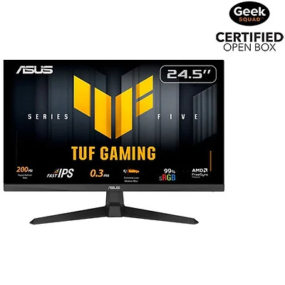 Open Box - Asus TUF 24.5" FHD 200Hz 1ms GTG IPS LED G-Sync FreeSync Gaming Monitor (VG259Q5A)
