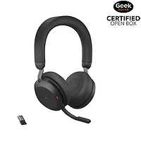 Boîte ouverte - Casque d'écoute Bluetooth 5.2 100 % sans fil à suppression active du bruit Evolve2 75 avec micro de Jabra (27599-999-999)