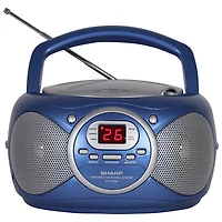 Sharp QT-CD280 Portable CD Boombox - Blue - Exclusive Retail Partner