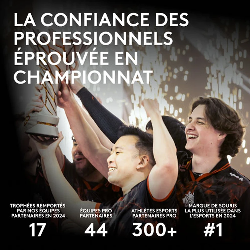 Souris de jeu sans fil compacte 44 000 ppp PRO X Superlight 2 à capteur HERO 2 de Logitech G - Magenta