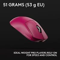 Souris de jeu sans fil compacte 44 000 ppp PRO X Superlight 2 à capteur HERO 2 de Logitech G - Magenta