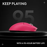Souris de jeu sans fil compacte 44 000 ppp PRO X Superlight 2 à capteur HERO 2 de Logitech G - Magenta