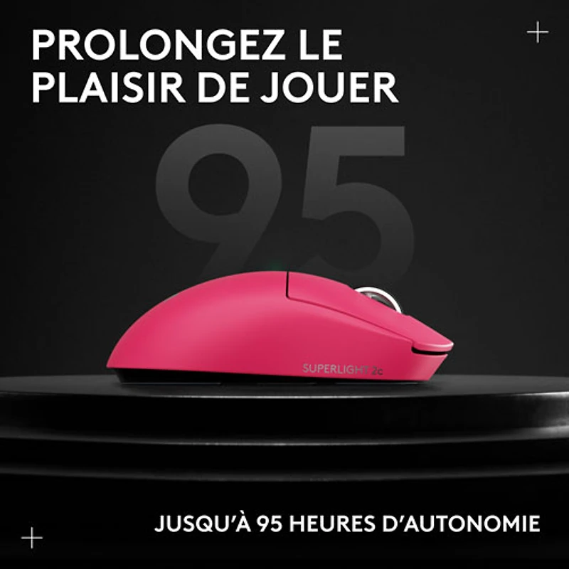Souris de jeu sans fil compacte 44 000 ppp PRO X Superlight 2 à capteur HERO 2 de Logitech G - Magenta
