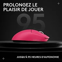 Souris de jeu sans fil compacte 44 000 ppp PRO X Superlight 2 à capteur HERO 2 de Logitech G - Magenta