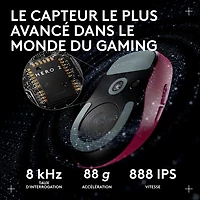 Souris de jeu sans fil compacte 44 000 ppp PRO X Superlight 2 à capteur HERO 2 de Logitech G - Magenta