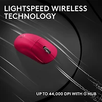 Souris de jeu sans fil compacte 44 000 ppp PRO X Superlight 2 à capteur HERO 2 de Logitech G - Magenta