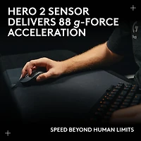 Souris de jeu sans fil compacte 44 000 ppp PRO X Superlight 2 à capteur HERO 2 de Logitech G - Blanc