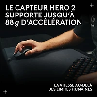 Souris de jeu sans fil compacte 44 000 ppp PRO X Superlight 2 à capteur HERO 2 de Logitech G - Blanc