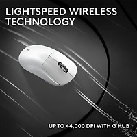 Souris de jeu sans fil compacte 44 000 ppp PRO X Superlight 2 à capteur HERO 2 de Logitech G - Blanc