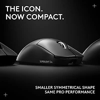 Souris de jeu sans fil compacte 44 000 ppp PRO X Superlight 2 à capteur HERO 2 de Logitech G - Noir