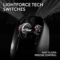 Souris de jeu sans fil compacte 44 000 ppp PRO X Superlight 2 à capteur HERO 2 de Logitech G - Noir