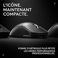 Souris de jeu sans fil compacte 44 000 ppp PRO X Superlight 2 à capteur HERO 2 de Logitech G - Noir