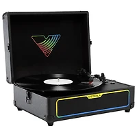 Victrola Journey Glow Illuminated Suitcase Belt Drive Bluetooth Record Player