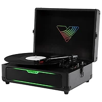 Victrola Journey Glow Illuminated Suitcase Belt Drive Bluetooth Record Player