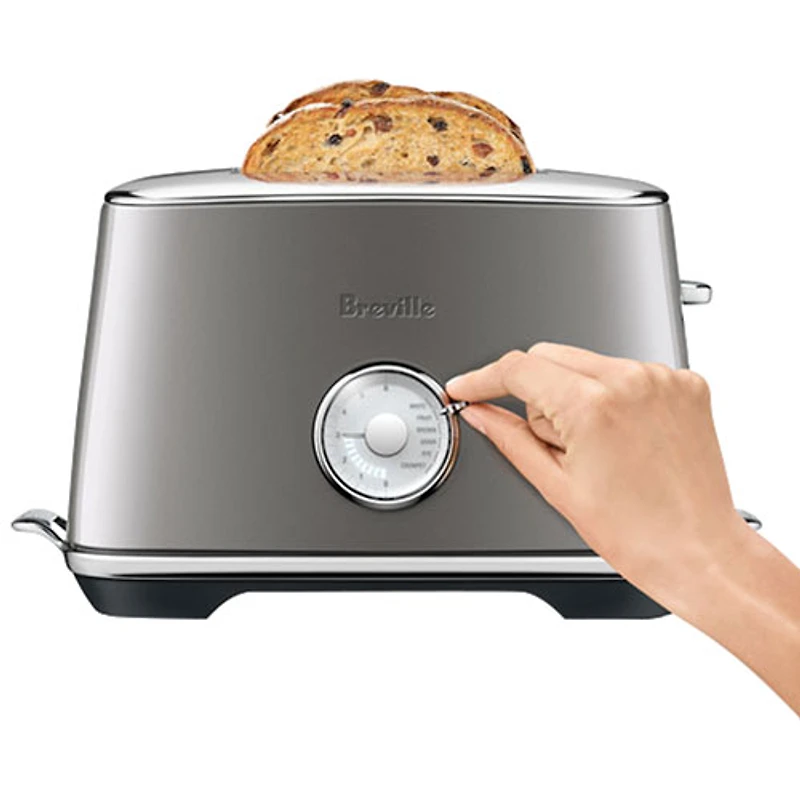 Remis à neuf (Bon état) - Grille-pain de la collection luxe de Breville - 2 tranches - Noyer fumé - Réusiné par Breville