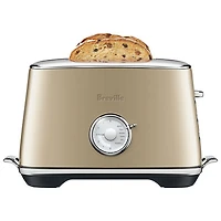 Remis à neuf (Bon état) - Grille-pain de la collection luxe de Breville - 2 tranches - Champagne royal - Réusiné par Breville