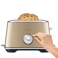 Remis à neuf (Bon état) - Grille-pain de la collection luxe de Breville - 2 tranches - Champagne royal - Réusiné par Breville