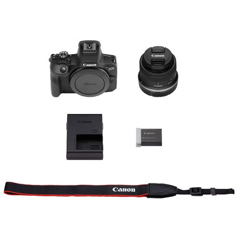 Appareil photo sans miroir EOS R100 de Canon avec objectif IS STM 18-45 mm et double 75-300 mm-Exclusivité Best Buy
