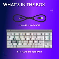Logitech G G515 RAPID TKL Backlit Gaming Keyboard - White - English
