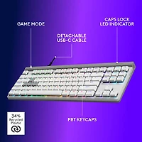 Logitech G G515 RAPID TKL Backlit Gaming Keyboard - White - English