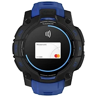Montre intelligente multisport Bluetooth AMOLED Instinct 3 de 45 mm de Garmin - Noir/Bracelet bleu électrique