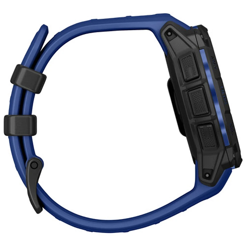 Montre intelligente multisport Bluetooth AMOLED Instinct 3 de 45 mm de Garmin - Noir/Bracelet bleu électrique