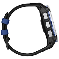 Garmin Instinct 3 Solar 50mm Bluetooth Multisport Smartwatch - White/Black/Bolt Blue Silicone Band