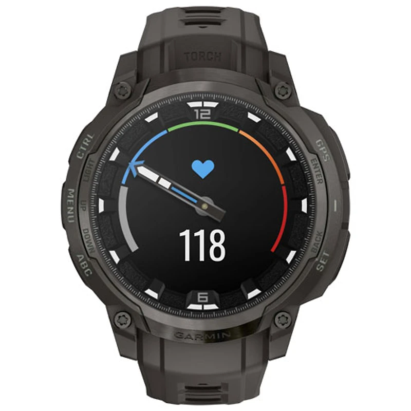 Garmin Instinct Crossover AMOLED 47mm Smartwatch - Charcoal Grey