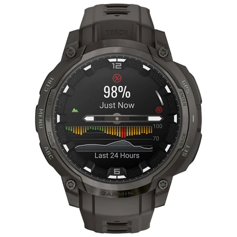 Garmin Instinct Crossover AMOLED 47mm Smartwatch - Charcoal Grey