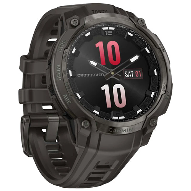 Garmin Instinct Crossover AMOLED 47mm Smartwatch - Charcoal Grey