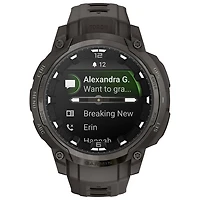 Garmin Instinct Crossover AMOLED 47mm Smartwatch - Charcoal Grey