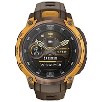 Montre intelligente de 47 mm Instinct Crossover AMOLED de Garmin - Bronze et orange pastel/Cacao