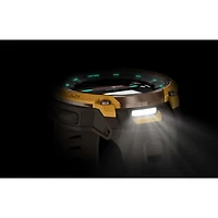 Montre intelligente de 47 mm Instinct Crossover AMOLED de Garmin - Bronze et orange pastel/Cacao