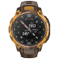 Montre intelligente de 47 mm Instinct Crossover AMOLED de Garmin - Bronze et orange pastel/Cacao