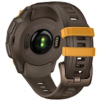 Montre intelligente de 47 mm Instinct Crossover AMOLED de Garmin - Bronze et orange pastel/Cacao