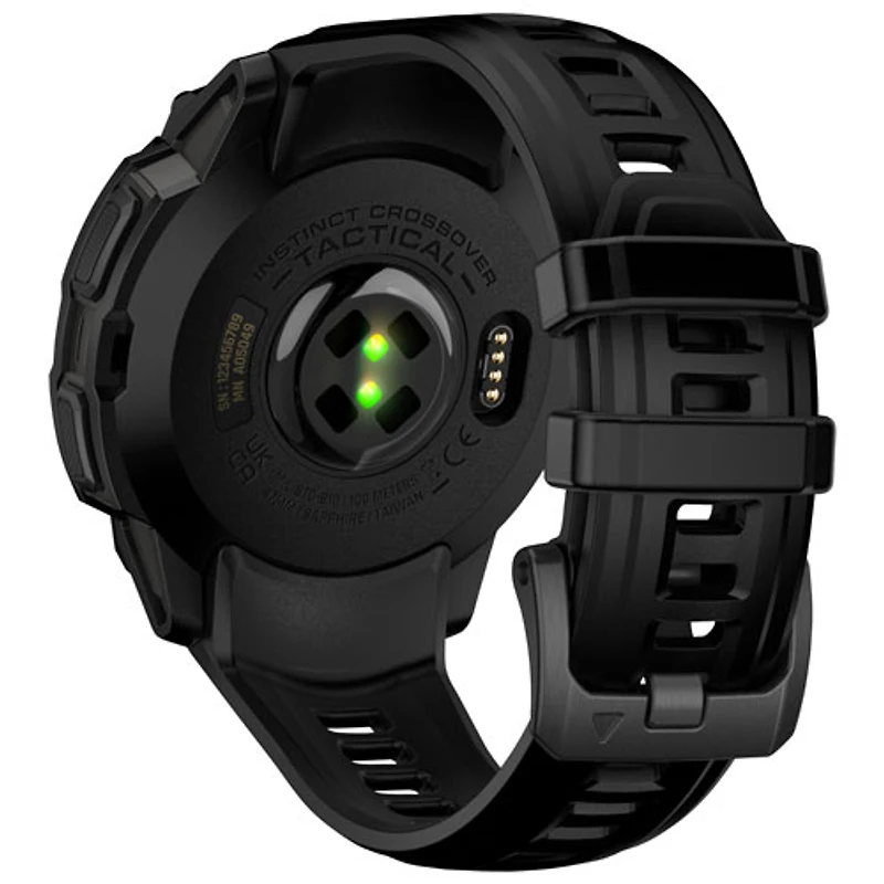 Montre intelligente de 47 mm Instinct Crossover AMOLED Tactical Edition de Garmin - Noir