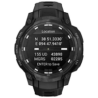 Montre intelligente de 47 mm Instinct Crossover AMOLED Tactical Edition de Garmin - Noir