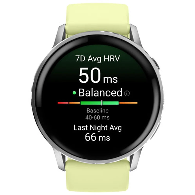 Montre intelligente de 45 mm Venu 4 de Garmin - Argenté/Jaune citron