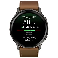 Garmin Venu 4 45mm Smartwatch - Slate/Brown