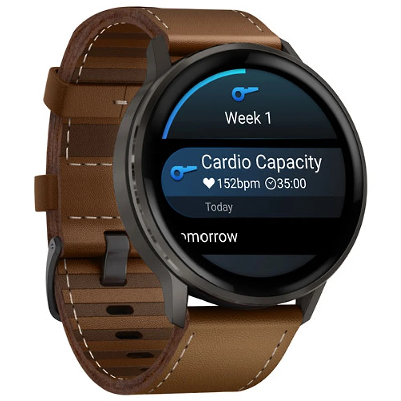 Garmin Venu 4 45mm Smartwatch - Slate/Brown