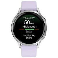 Montre intelligente de 41 mm Venu 4 de Garmin - Argenté/Pervenche
