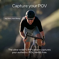 Lunettes Oakley Meta Vanguard avec Meta AI et compatibilité audio, photo et vidéo - Noir/Prizm 24K
