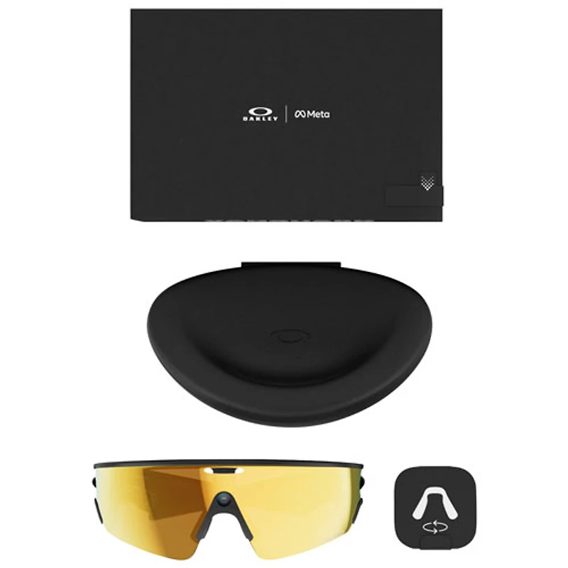 Lunettes Oakley Meta Vanguard avec Meta AI et compatibilité audio, photo et vidéo - Noir/Prizm 24K