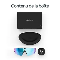 Oakley | Meta Vanguard Glasses with Meta AI, Audio, Photo, Video Compatibility - White/Prizm Sapphire