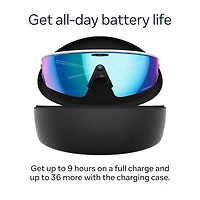 Oakley | Meta Vanguard Glasses with Meta AI, Audio, Photo, Video Compatibility - White/Prizm Sapphire