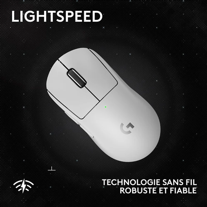 Souris de jeu optique sans fil de 44000 ppp PRO X Superlight 2 SE de Logitech - Blanc