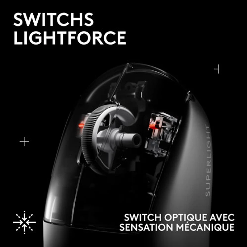 Souris de jeu optique sans fil de 44000 ppp PRO X Superlight 2 SE de Logitech - Blanc
